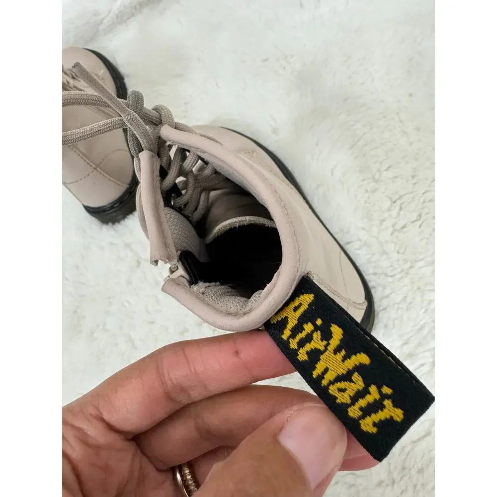 Dr. Martens 1460 Kids Size 11 Taupe Leather Combat Boots